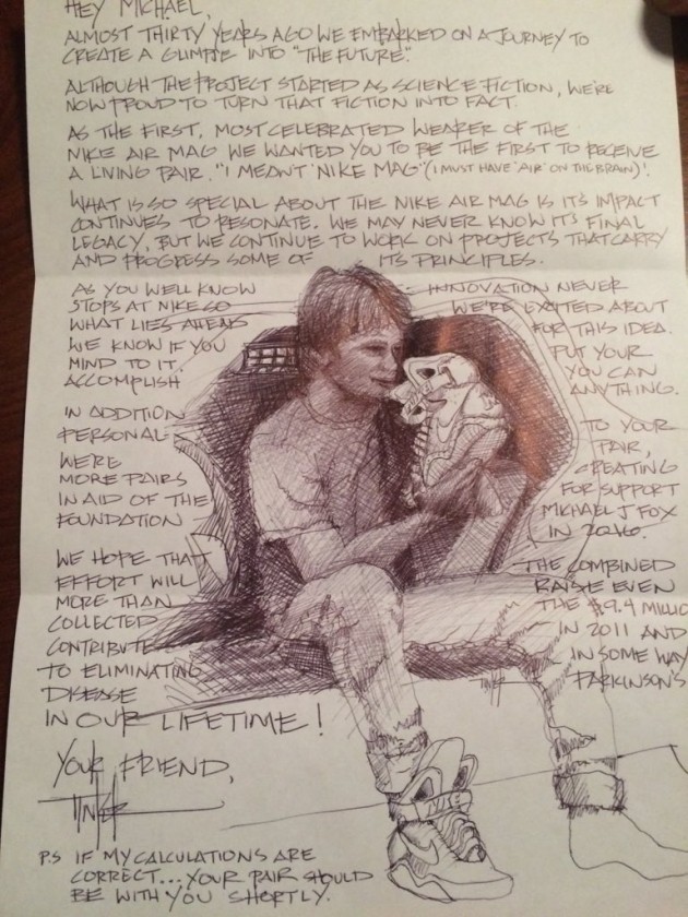 Lettera Nike a Michael J. Fox