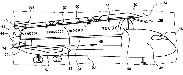 Un'immagine dal nuovo brevetto Airbus