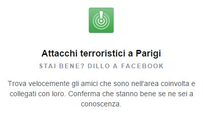 Facebook Safety Check per gli attacchi terroristici di Parigi