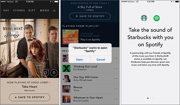 Il frutto della partnership tra Starbucks e Spotify