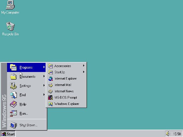 Windows 95 si esegue in un browser