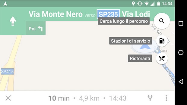 La funzionalità "Aggiungi fermata" introdotta da Google nella navigazione stradale di Maps