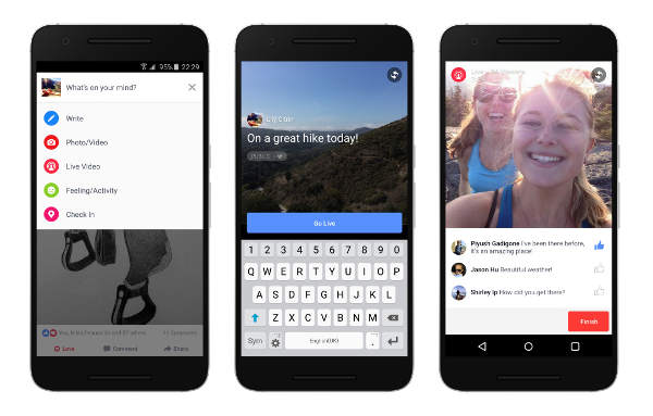 Facebook porta il live streaming su Android