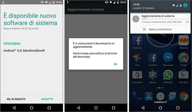 Lo smartphone Motorola Moto G (2015) riceve oggi l'aggiornamento ufficiale al sistema operativo Android 6.0 Marshmallow in Italia