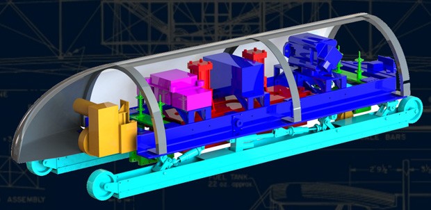 Il pod disegnato dal MIT per il sistema Hyperloop