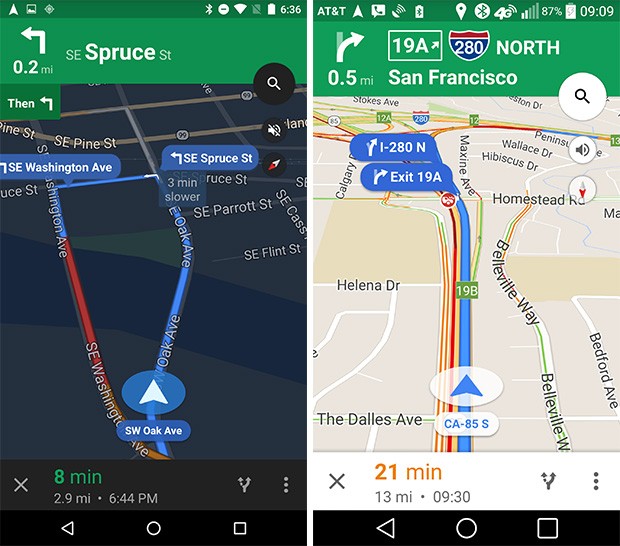 Le nuove indicazioni di svolta in Google Maps