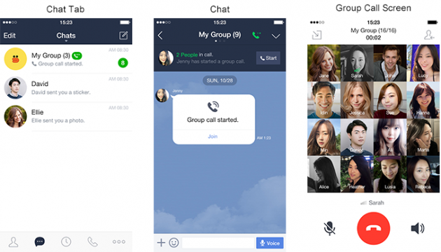 LINE - Chiamate di gruppo