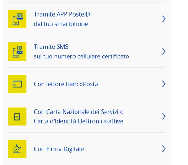 Per avere la nuova Identità Digitale PosteID abilitata a SPID, registrati scegliendo uno degli strumenti di riconoscimento online indicati.