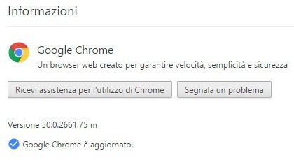 Google ha rilasciato l'aggiornamento che porta la versione stable del browser Chrome alla release 50.0.2661.75