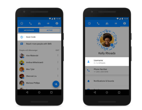 Facebook lancia lancia Messenger Codes, Usernames e Links