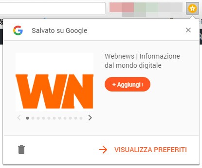 L'estensione Save to Google su browser Chrome