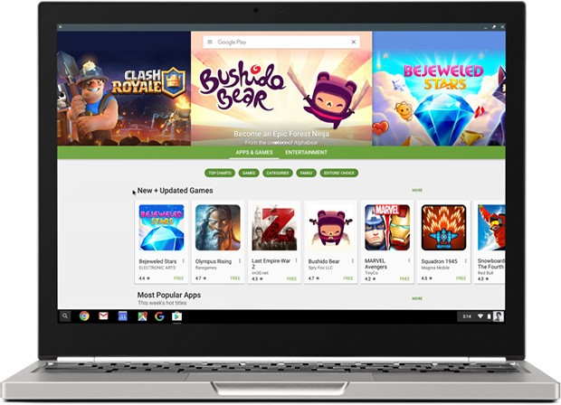 Le applicazioni Android presenti nel catalogo di Play Store disponibili sui dispositivi della linea Chromebook con sistema operativo Chrome OS