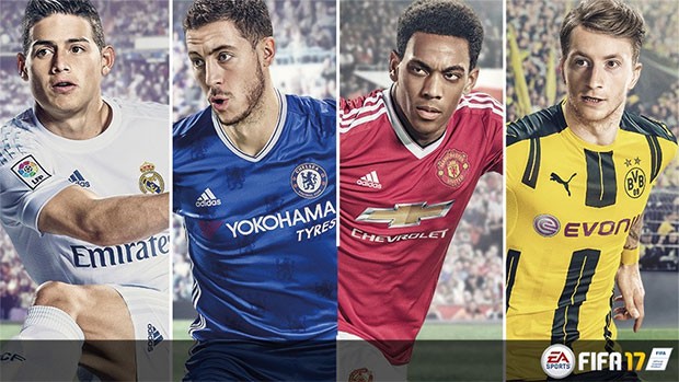 I quattro testimonial di FIFA 17: James Rodríguez, Eden Hazard, Anthony Martial e Marco Reus