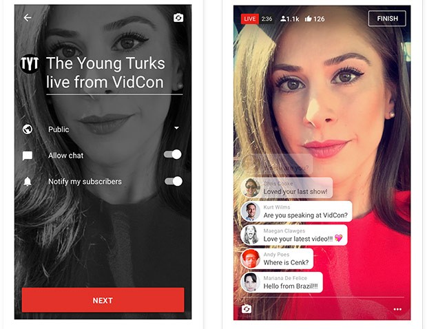 Il live streaming sta per arrivare nelle applicazioni mobile di YouTube