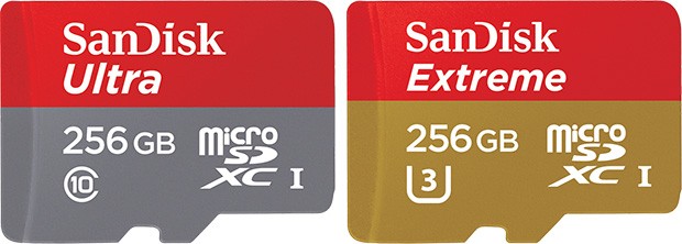 Le nuove schede SanDisk Ultra microSDXC UHS-I da 256 GB e SanDisk Extreme microSDXC UHS-I da 256 GB, in arrivo sul mercato nei prossimi mesi