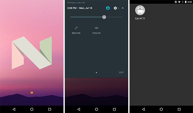 L'easter egg di Android 7.0 Nougat: Android Neko