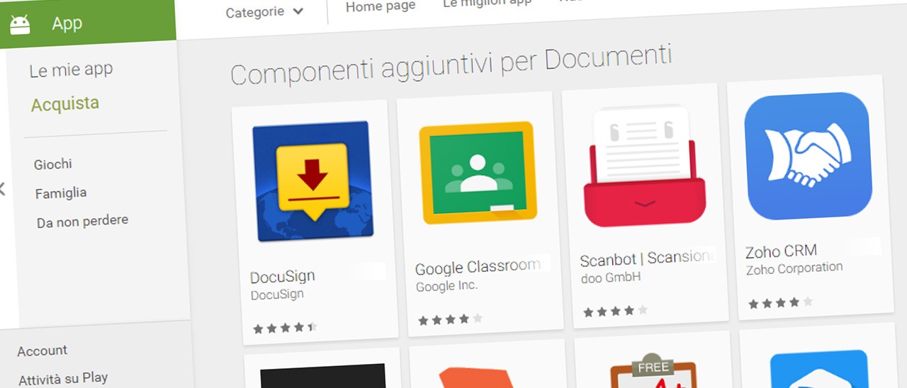 Componenti aggiuntivi per Google Documenti e Fogli Componenti aggiuntivi per Google Documenti e Fogli