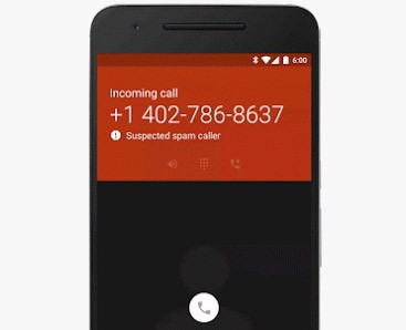 L'app Telefono, su Nexus e smartphone Android One, avvisa che la chiamata potrebbe essere indesiderata