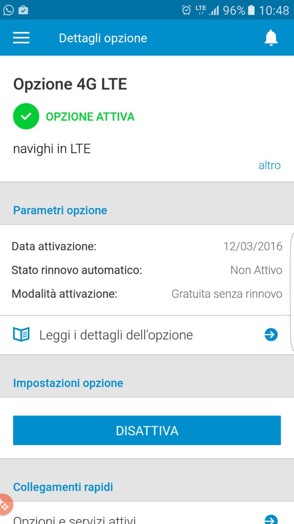 3 Italia, LTE a pagamento: disattivazione