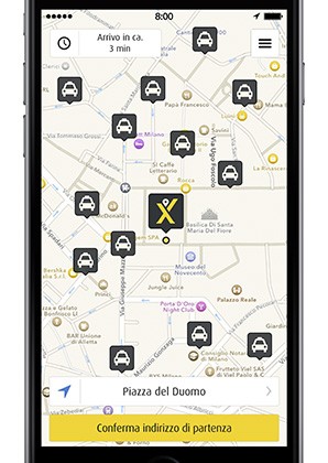 L'integrazione del servizio mytaxi nell'applicazione Google Maps