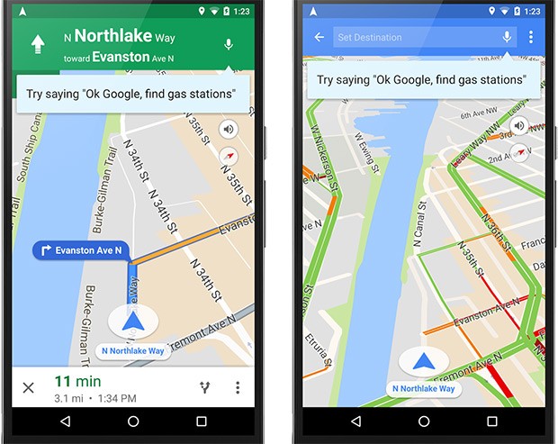 Con i nuovi comandi vocali supportati dall'applicazione Google Maps è possibile, ad esempio, trovare le stazioni di servizio nelle vicinanze