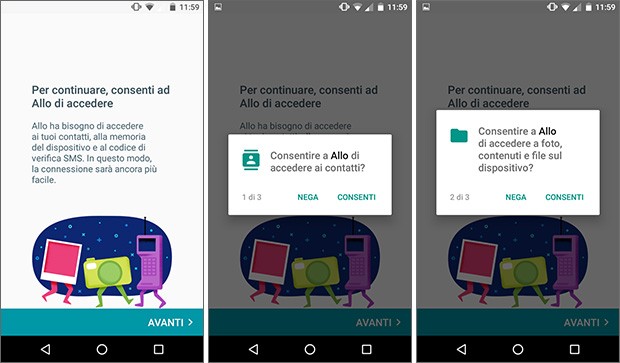 Google Allo: la configurazione iniziale