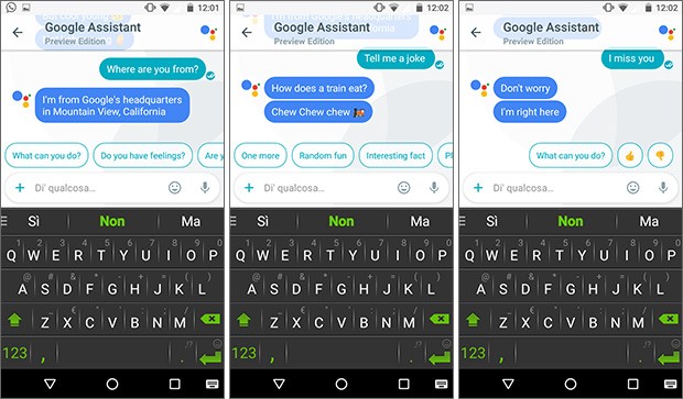 Google Allo: l'interfaccia dell'applicazione