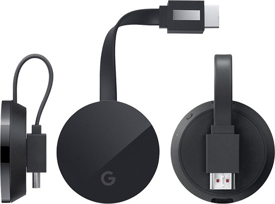 Un render per Chromecast Ultra, la versione 4K del dongle HDMI di Google