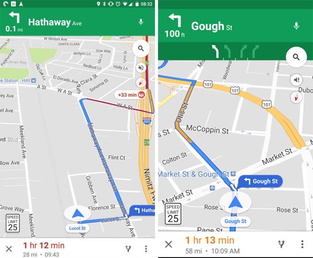 Google Maps mostra i limiti di velocità durante la navigazione stradale