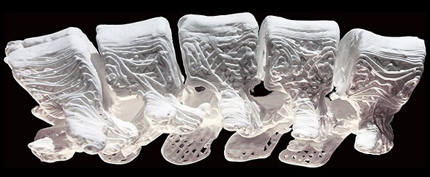 Porzioni di ossa sintetiche realizzate con la tecnologia delle stampanti 3D