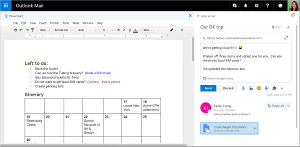 Outlook[dot]com, arrivano Google Drive e Facebook