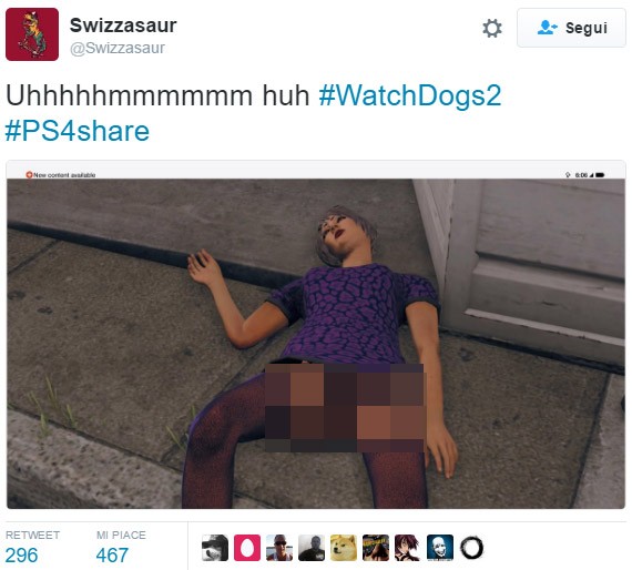 Lo screenshot di Watch Dogs 2 che è costato un ban al giocatore