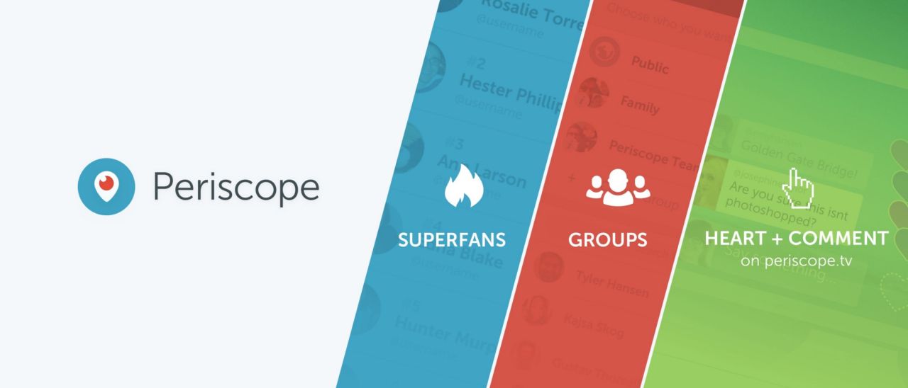Periscope per iOS e Android: Superfan e Gruppi Periscope per iOS e Android: Superfan e Gruppi