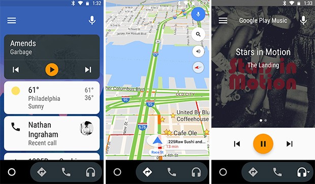 Screenshot per l'app Android Auto, ora disponibile in versione stand alone