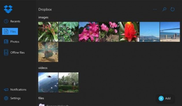 Dropbox Xbox One