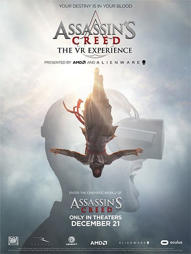 La locandina dell'esperienza in realtà virtuale dedicata al film di Assassin's Creed