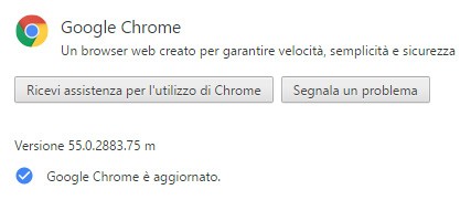 Il browser Chrome di Google è stato aggiornato alla versione 55.0.2883.75 su computer con sistema operativo Windows, macOS e Linux