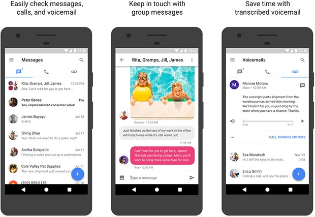 La nuova interfaccia e le nuove funzionalità dell'applicazione mobile dedicata a Google Voice