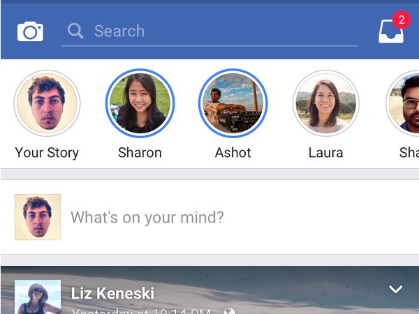 Facebook copia le Stories di Snapchat