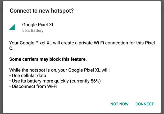 La funzionalità Instant Tethering introdotta da Google su Android con l'aggiornamento alla versione 10.2 di Play Services