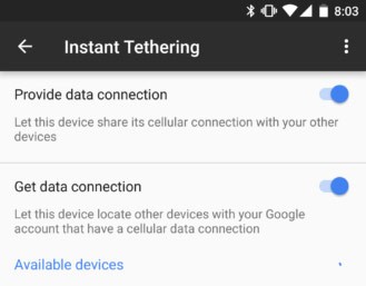La funzionalità Instant Tethering introdotta da Google su Android con l'aggiornamento alla versione 10.2 di Play Services