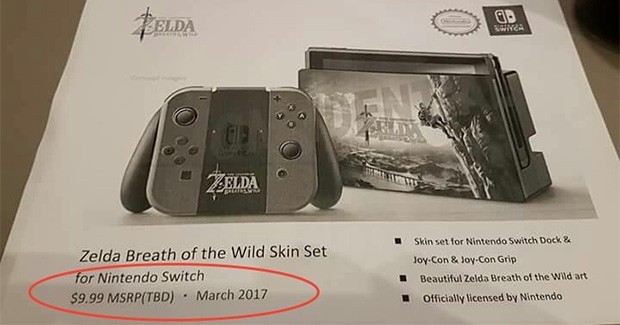 L'accessorio Zelda: Breath of the Wild Skin Set per la console Nintendo Switch