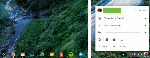 La versione 56 del sistema operativo Chrome OS introduce alcune novità dal punto di vista dell'interfaccia, ispirate alle linee guida del Material Design