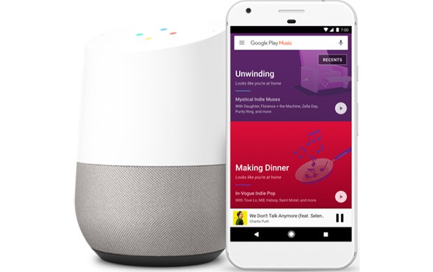 Google annuncia l'integrazione ufficiale tra lo speaker intelligente Home per la casa e il servizio di streaming Play Musica