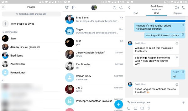 Skype cambia volto su Android