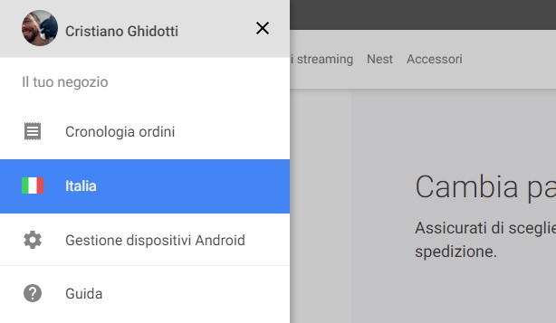 Sono sufficienti pochi click per navigare tra il catalogo dei Google Store esteri