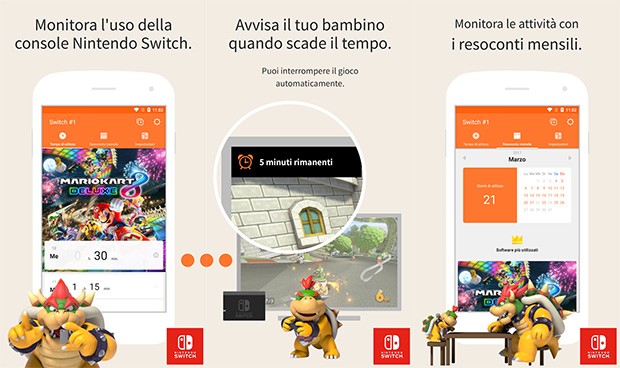 L'applicazione Filtro famiglia per Nintendo dedicata al parental control della console Switch