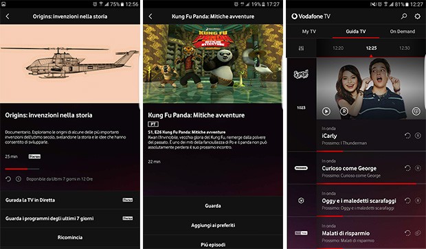 L'applicazione di Vodafone TV è disponibile in download per Android e iOS