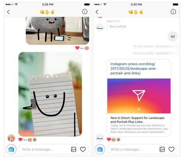 Instagram, novità per Direct