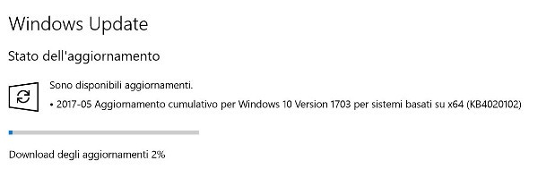 Microsoft aggiorna Windows 10 Creators Update